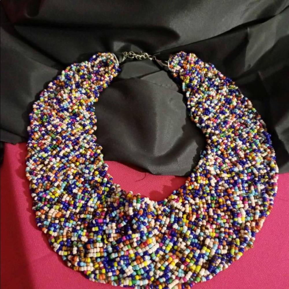 Multi Colored Beaded Necklace with 3” Extension. 🌹Create your collar🌹 - Picture 5 of 5